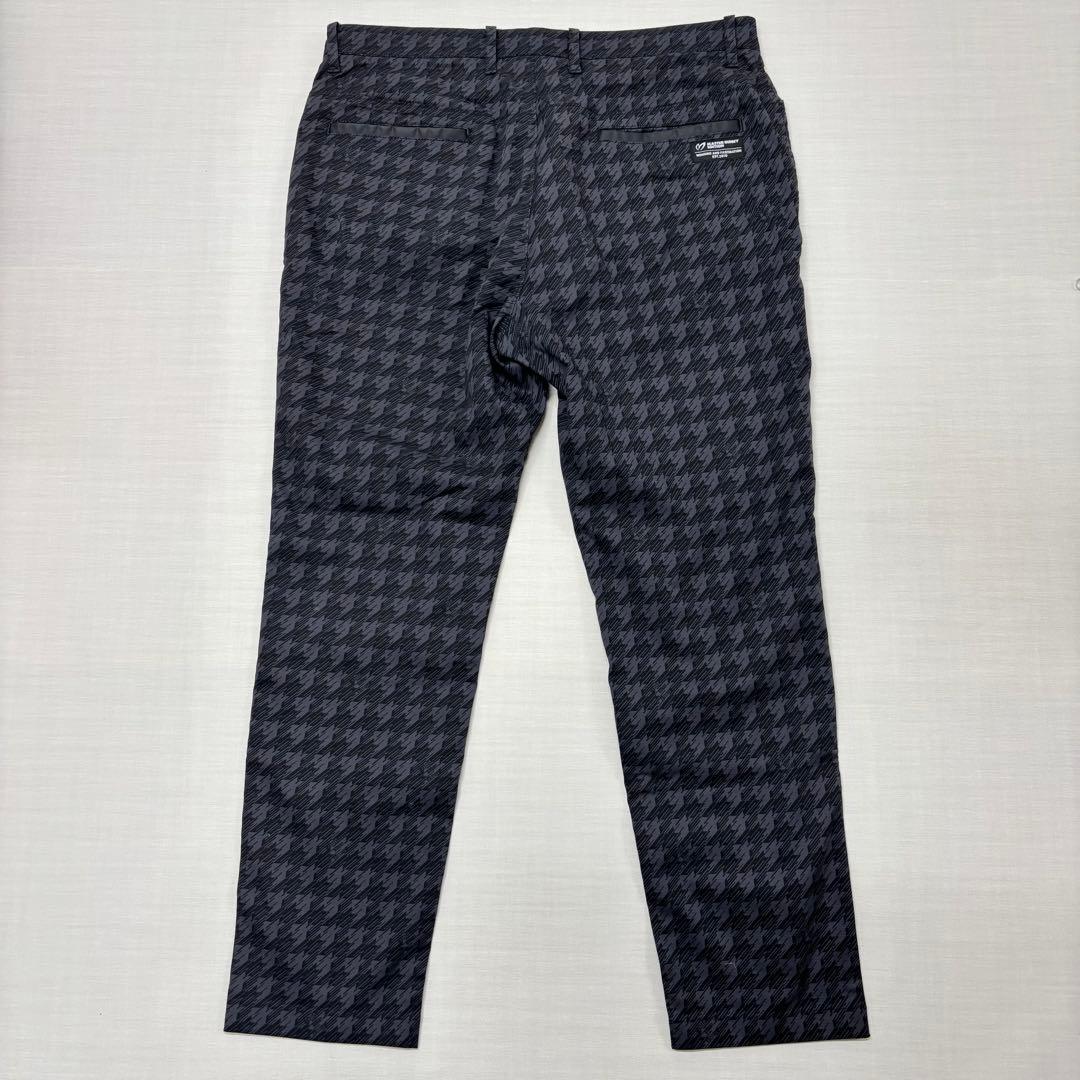 美品 マスターニーエディション ゴルフ パンツ 6 LL 黒 グレー 千鳥格子