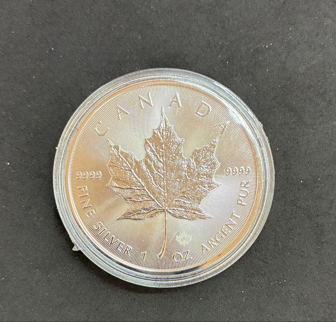 カナダ 2020年 メイプルリーフ 銀貨　1オンス 保証書付