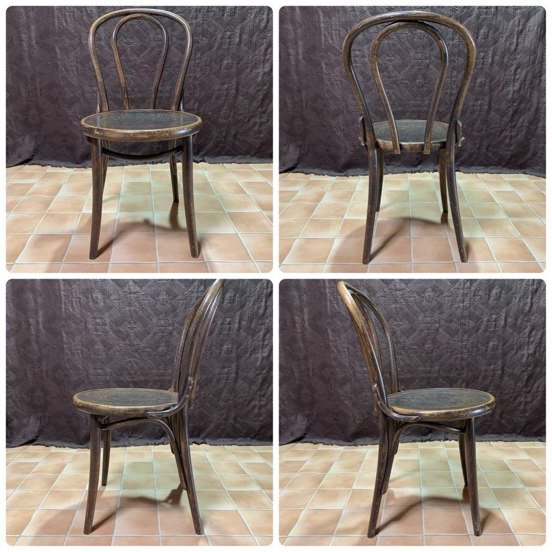 【希少】TON社製 2脚セット ベントウッドチェア アンティーク 曲げ木 チェア