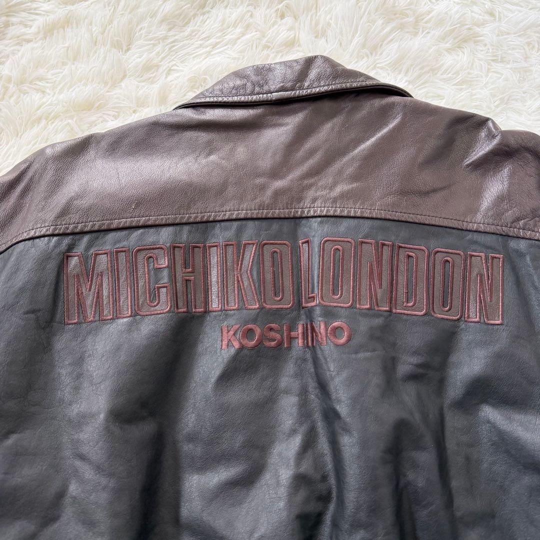 本革レザージャケット MICHIKO LONDON 牛革 ヴィンテージ調 M