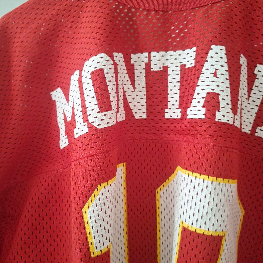 希少 90s USA製 NFL チーフス ジョー・モンタナ ジャージ L 赤