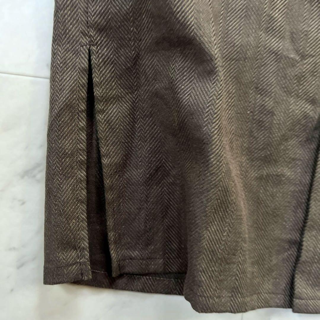 極美品♪SOU SOU 綿麻(めんあさ)杉綾織　薙刀かり衣　細衿 沈香色 M