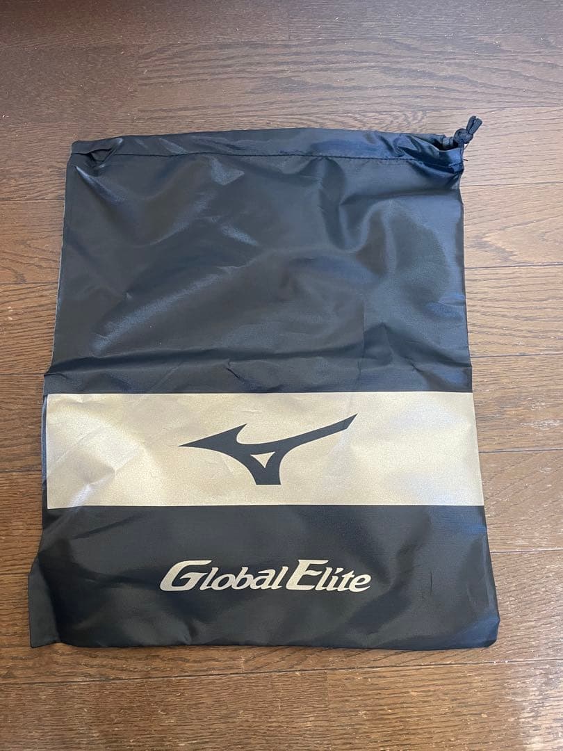 ミズノ限定　ベルト式アップシューズ　白×エンジ×金　右投げ用P革付き27.0cm