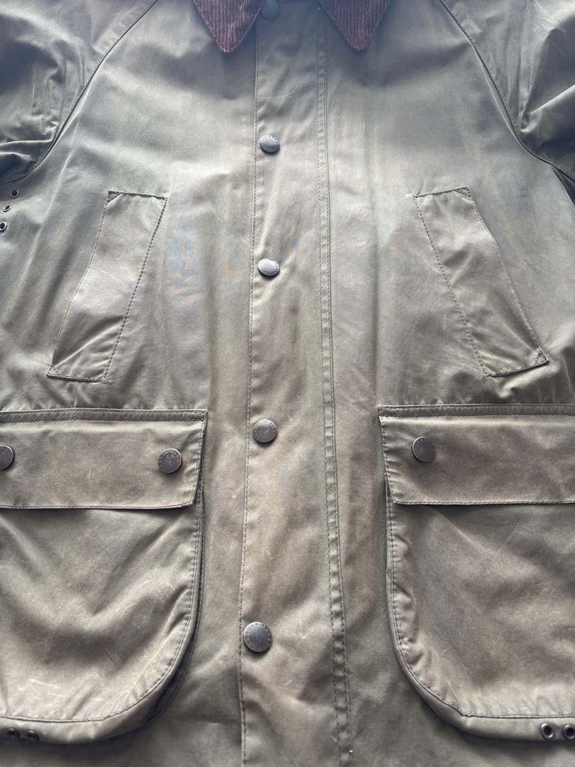 【メンズ】定番Barbour クラシックワックスジャケット オリーブグリーン38