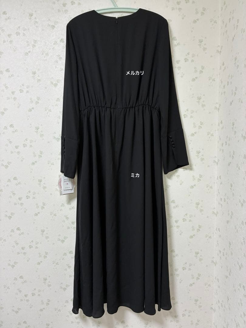 新品⚫️kaene フォーマルシフォンワンピース　ブラック　カエン