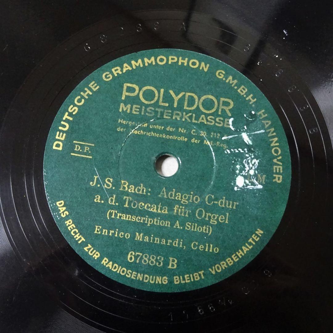 独Polydor 67883　バッハ アダージョ ハ長調　エンリコ・マイナルディ