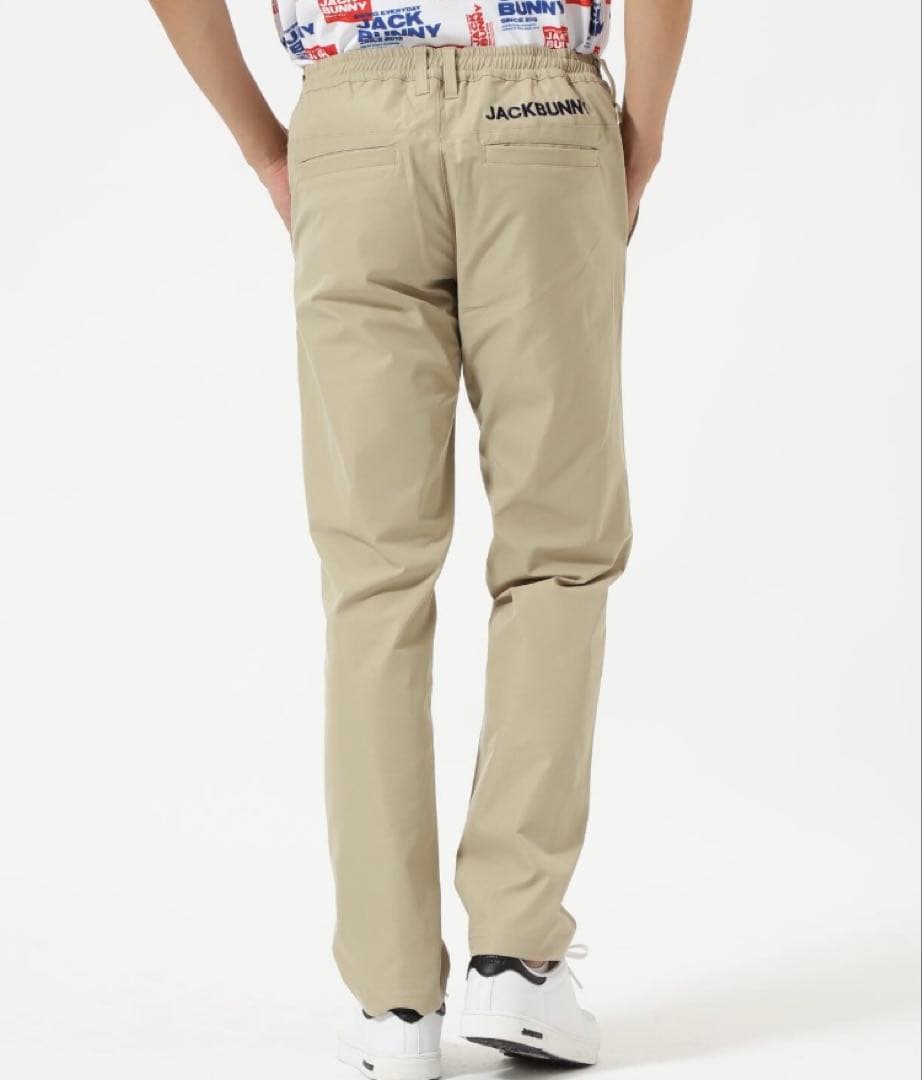 新品 パーリーゲイツ ジャックバニー ポリエステルツイルパンツ(7)3Lベージュ