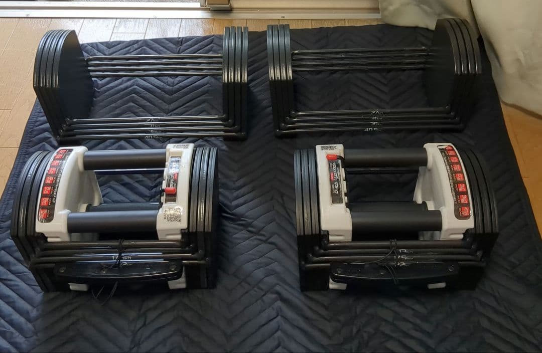 ②FIELDOOR 可変式 クイックダンベル/ブロックダンベル 最大40.5kg