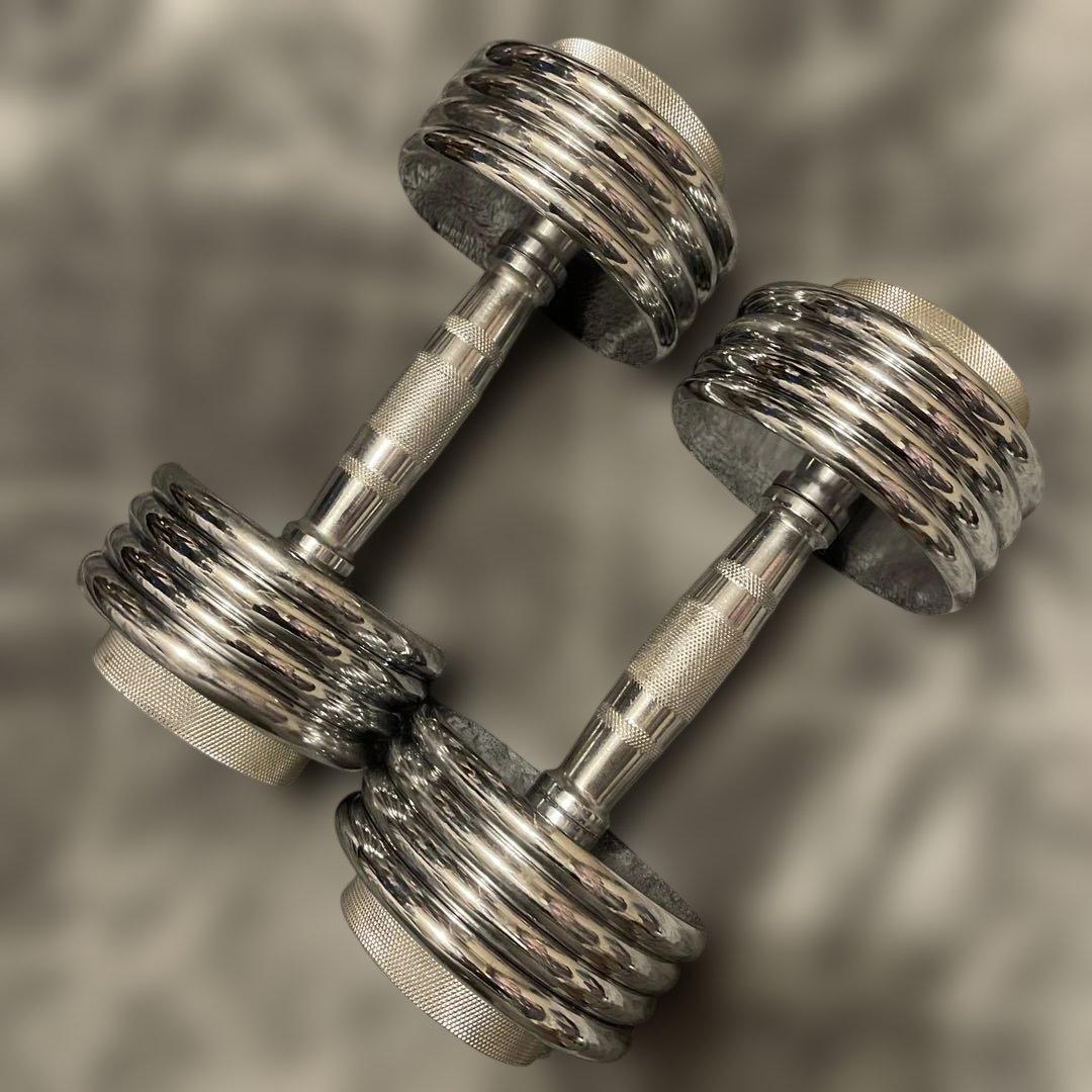 ❷クロームダンベル15kg可変式　希少