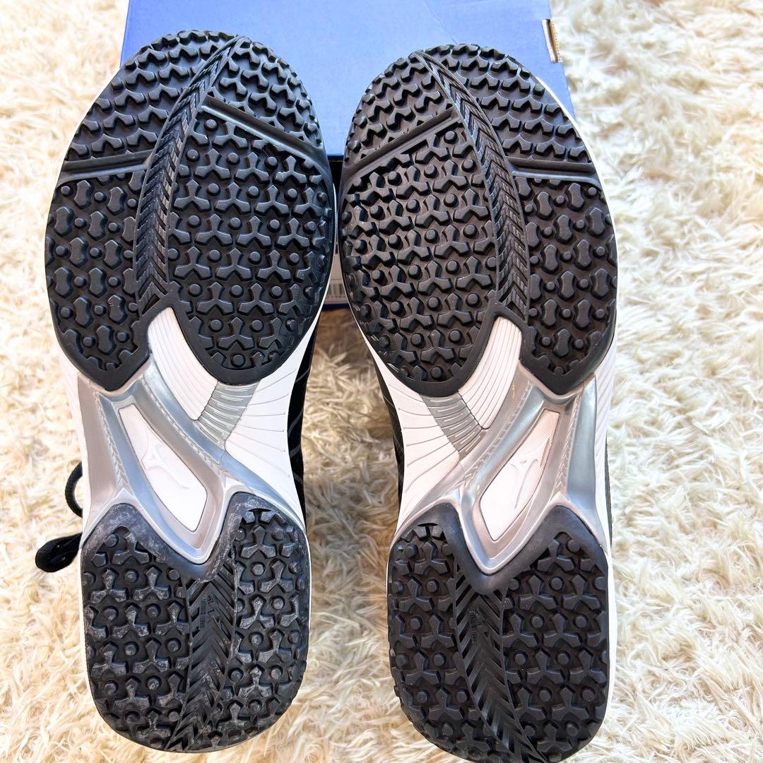 【新品タグ箱袋付き未使用】ウエーブエクシード 4SWOC ミズノテニスシューズ