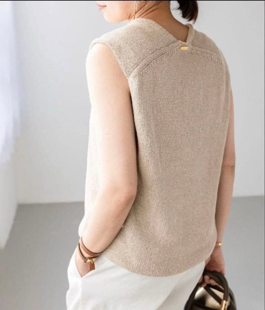 Deuxieme Classe Lily Linen Vネック ニットベスト