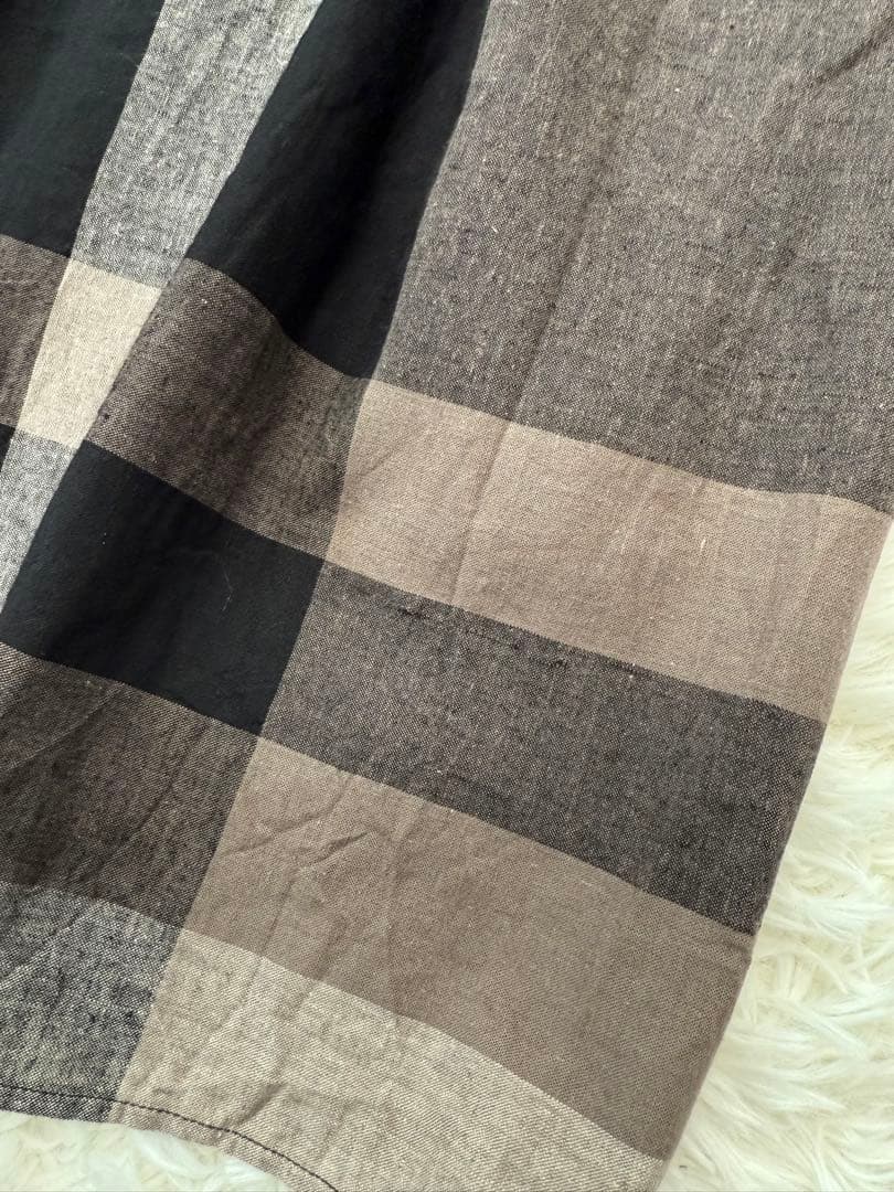 ノップドゥノッド ワンピース パネルチェック　ロング　2wayギャザー