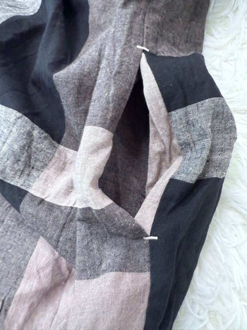 ノップドゥノッド ワンピース パネルチェック　ロング　2wayギャザー