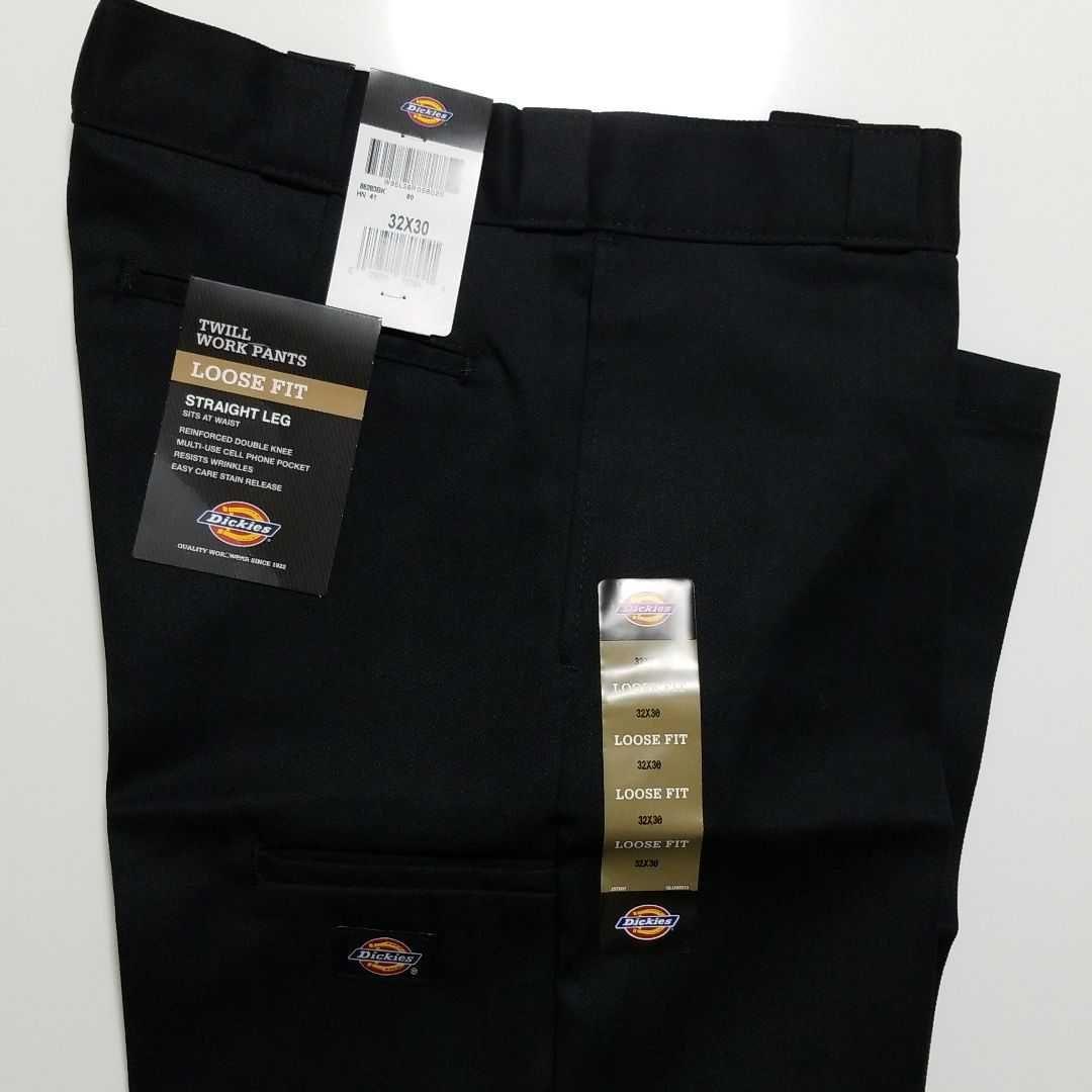 32×30【新品 未使用】ディッキーズ　ダブルニー　85283　　BLACK