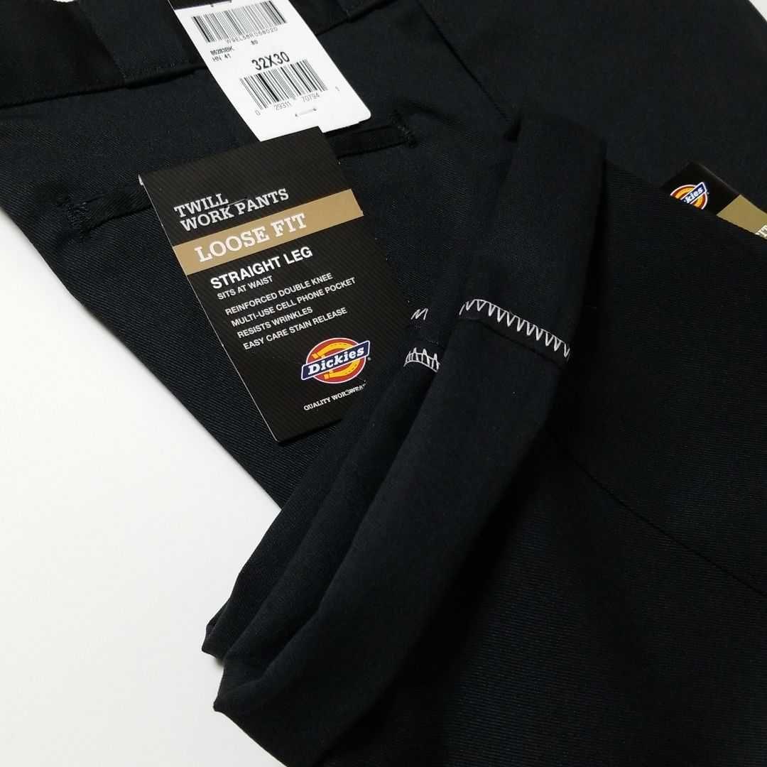 32×30【新品 未使用】ディッキーズ　ダブルニー　85283　　BLACK