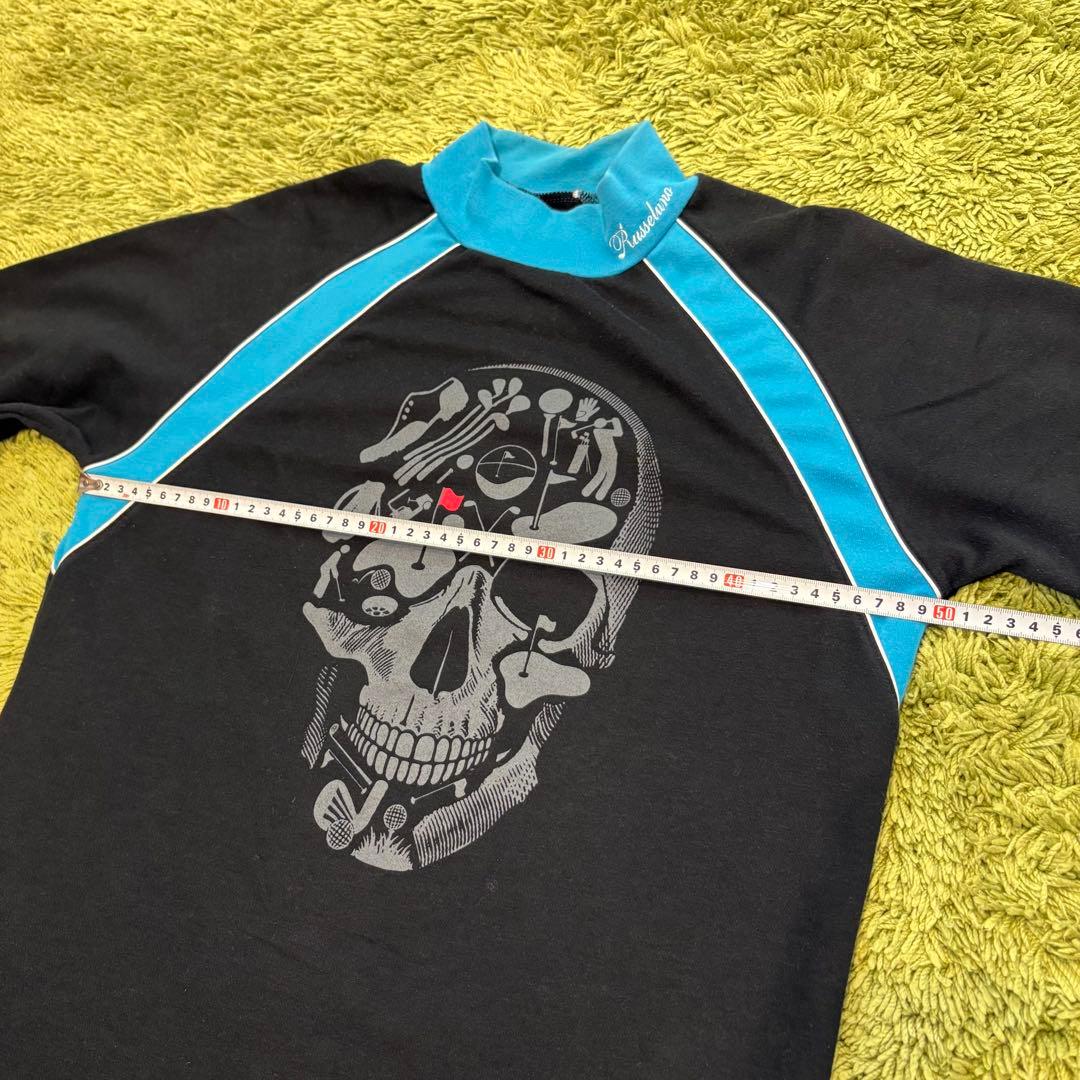 RUSSELUNO ラッセルノ 長袖モックネック ブラック 切替 Lサイズ