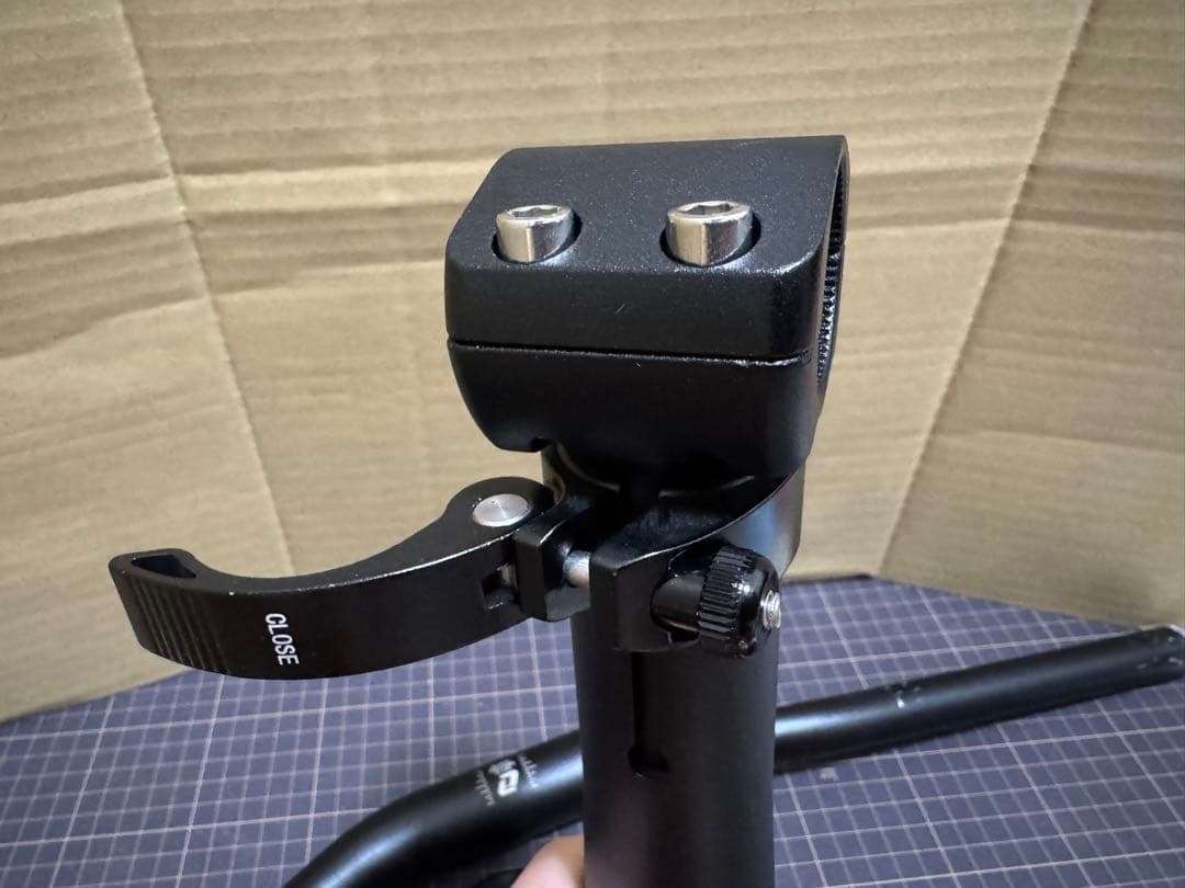 MATE X ブラック ハンドルバー 折りたたみ式 ポスト セット