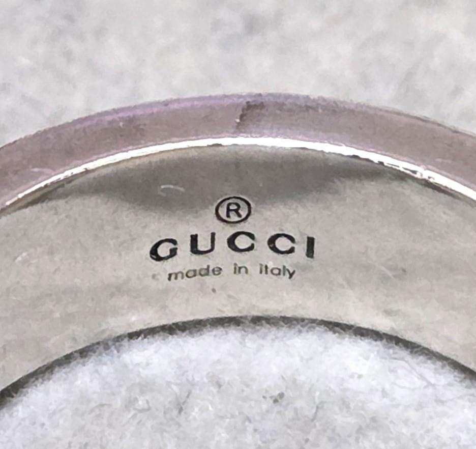 GUCCIグッチ　インターロッキングG　SVターコイズリング　11号　43333