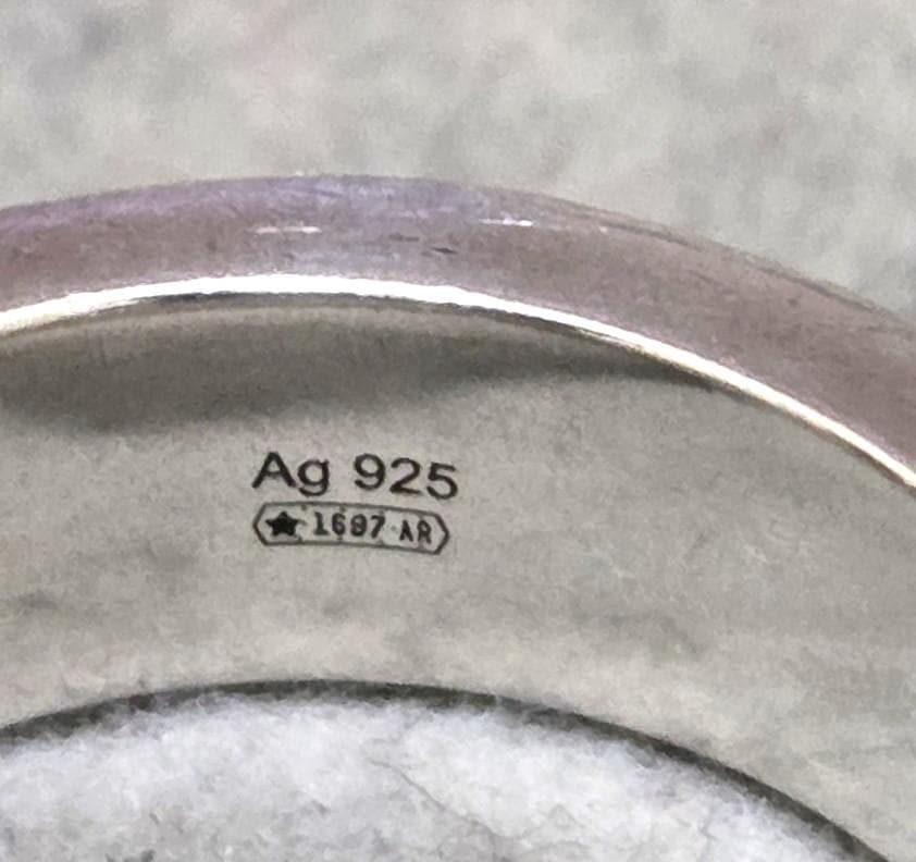 GUCCIグッチ　インターロッキングG　SVターコイズリング　11号　43333