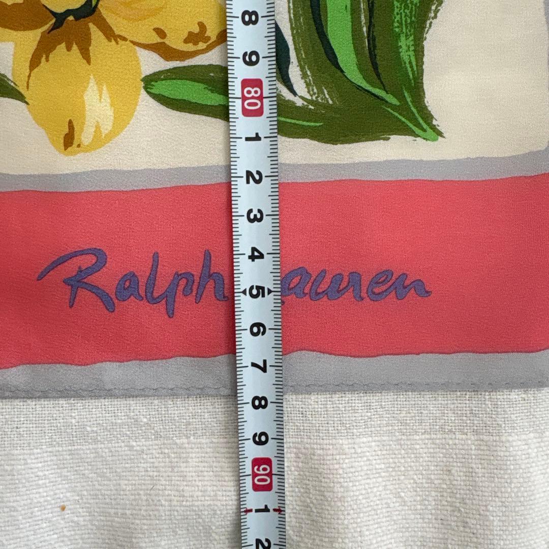 RALPH LAUREN シルク　スカーフ　風景画　ラルフローレン　絹　SILK