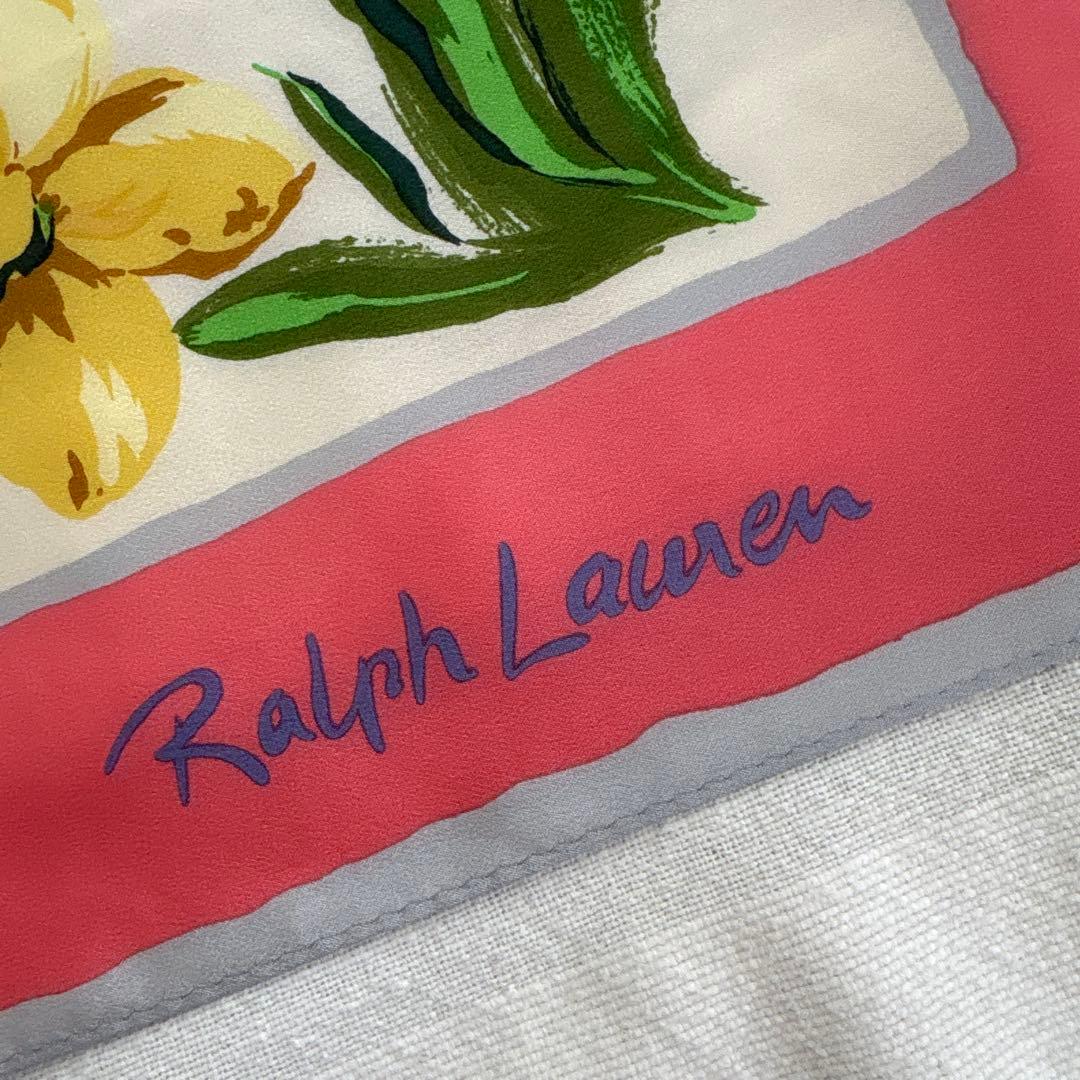 RALPH LAUREN シルク　スカーフ　風景画　ラルフローレン　絹　SILK