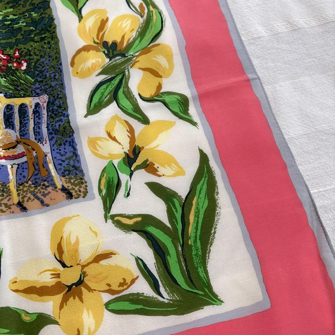 RALPH LAUREN シルク　スカーフ　風景画　ラルフローレン　絹　SILK