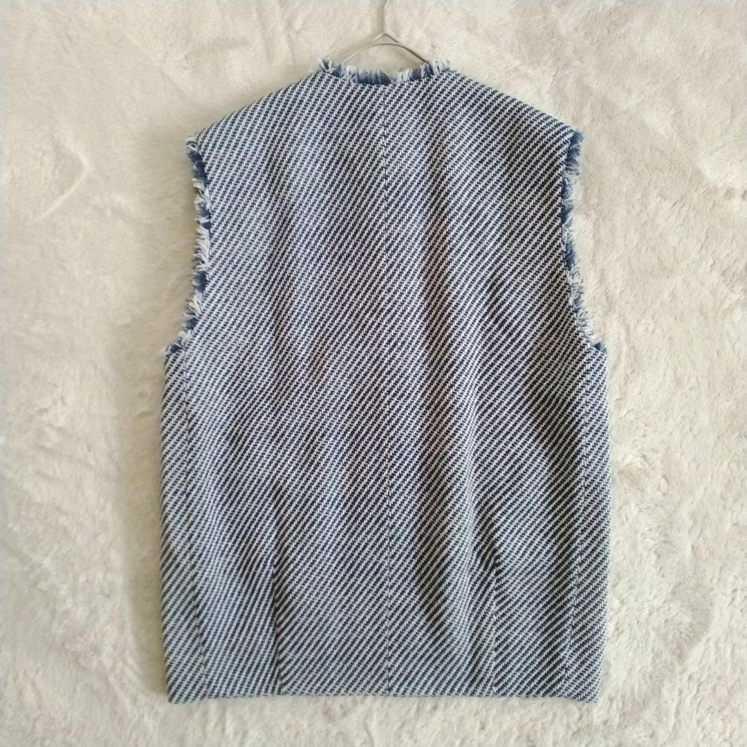 【イエナ】美品 23AW パール ツイード ジレ ベスト 尾州生地 コクーン