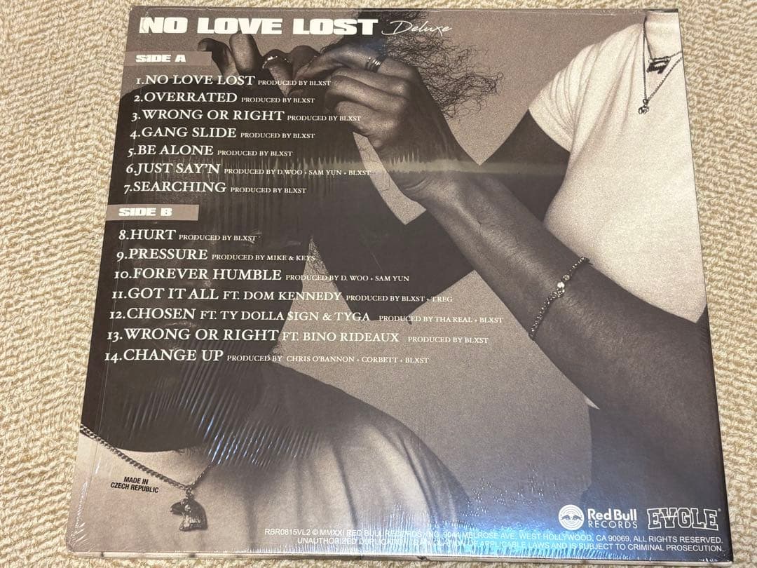 BLXST◾️NO LOVE LOST (DELUXE)◾️LP◾️クリアヴァイナル