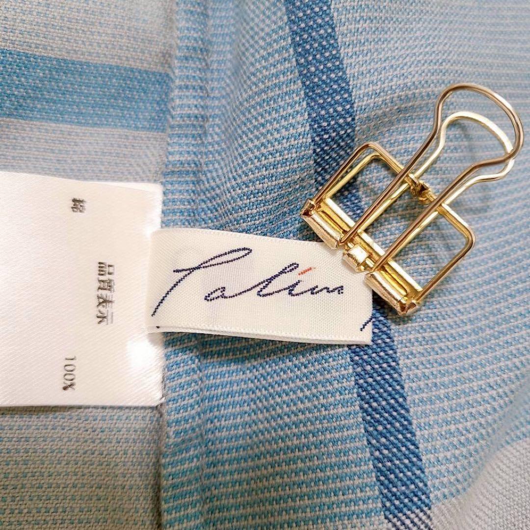 美品 【パラスパレス】 ネルシャツ チェック柄シャツ (M) ブルー系 可愛い