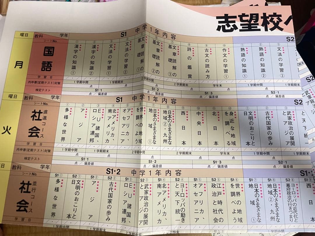 ニューレコード　試験　勉強　定期考査