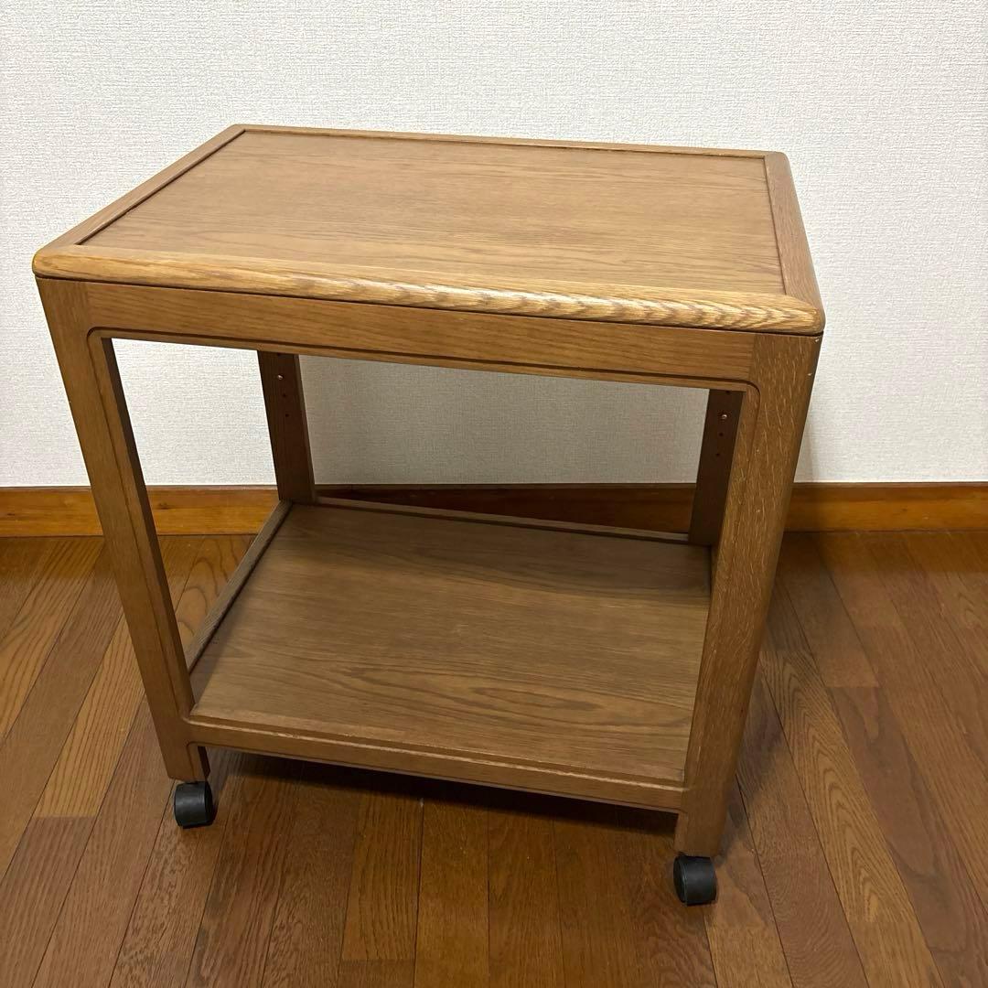 【良品】karimoku ワゴン キッチンワゴン オーク材