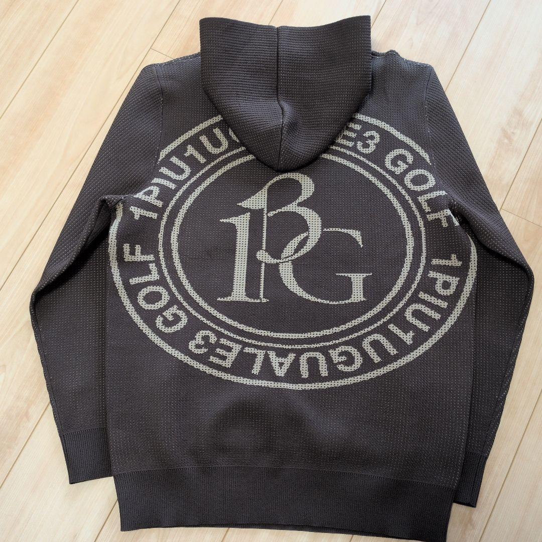 【極美品】1PIU1UGUALE3 GOLFブラウンフードセーター