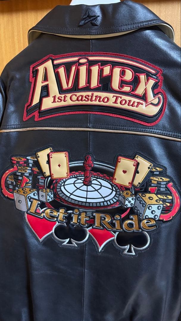 Avirex 1st casino tour リアル レザージャケット