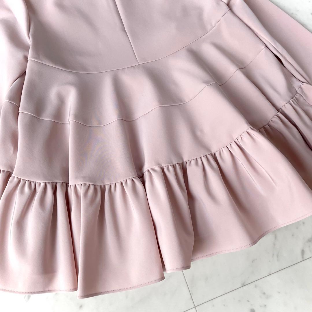 美品✨ヨリ ティアードギャザーブラウス ピンク 36