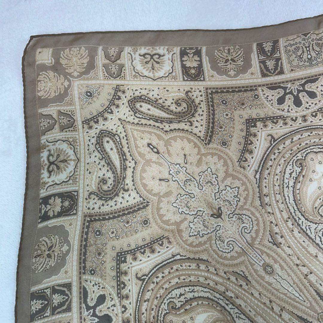 K390 新品未使用 エトロ イタリア製 大判 スカーフ ベージュ レディース