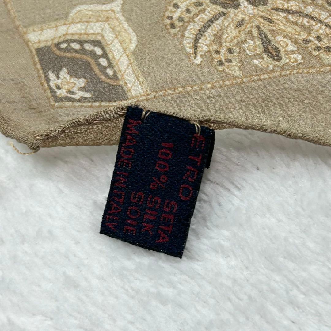 K390 新品未使用 エトロ イタリア製 大判 スカーフ ベージュ レディース