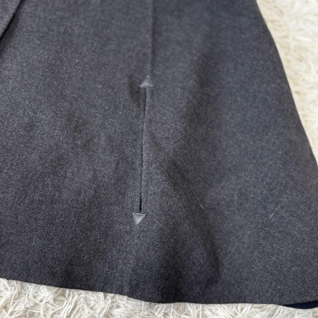 自由区✨2way アンゴラウール　ポンチョ　リアルファー　フード　ケープコートM