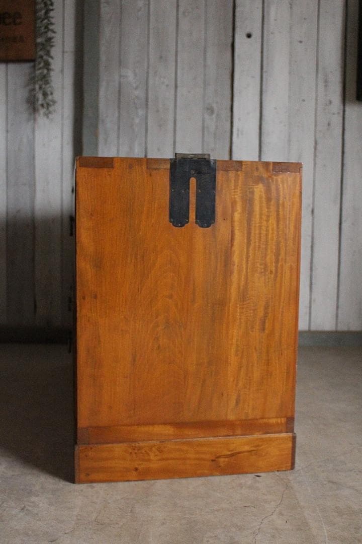 古い木製の引き出し2段　チェスト　箪笥　収納　古家具　古民家