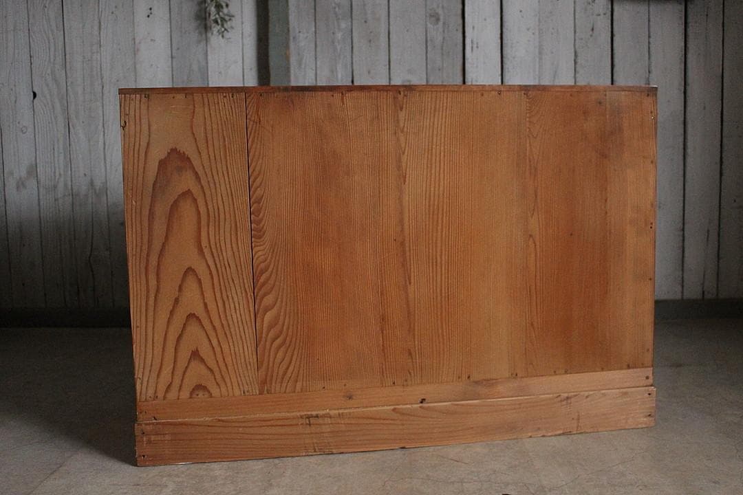 古い木製の引き出し2段　チェスト　箪笥　収納　古家具　古民家