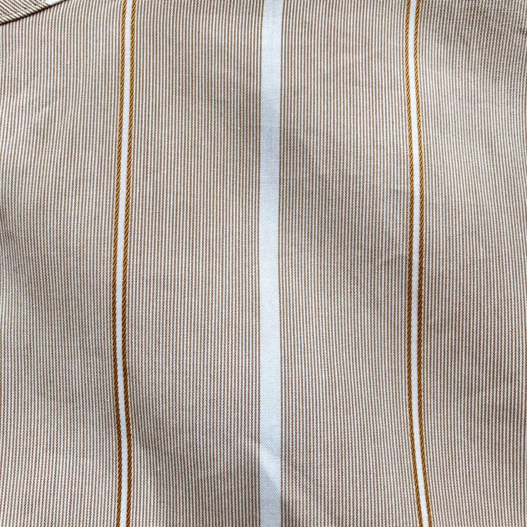 未使用タグ付 レリアン バンドカラーシャツワンピース ストライプ Lilian