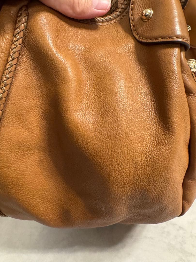 最終価格！汚れシミありGUCCI グッチ レザー ハンドバッグ ブラウン 正規品