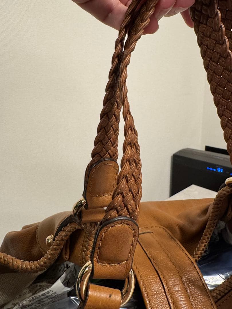 最終価格！汚れシミありGUCCI グッチ レザー ハンドバッグ ブラウン 正規品