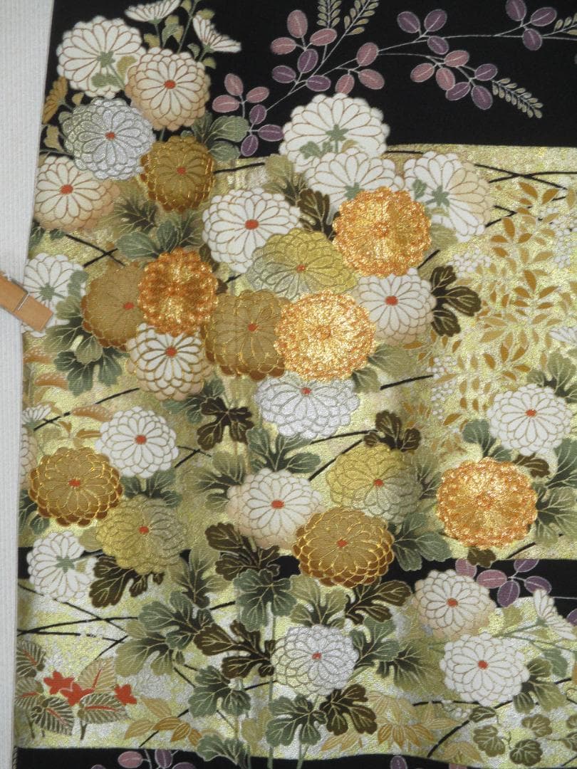 ３Ｌ～４Lサイズ　黒留袖からの着物リメイクドレスです　着丈１２０cm