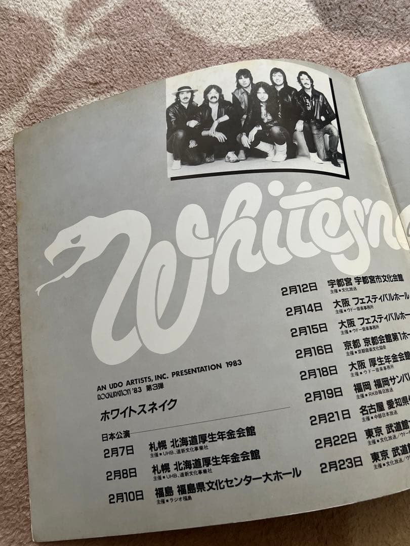 WHITESNAKE ホワイトスネイク　パンフレット　LLION 計6冊