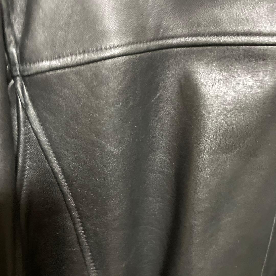 ゲス　本革シングルライダース　黒　M 羊革