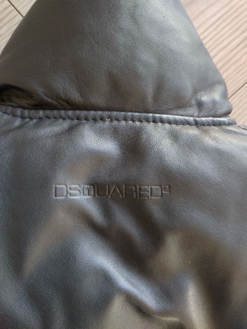 DSQUARED2　ディースクエアード　レザーダウンジャケット　46