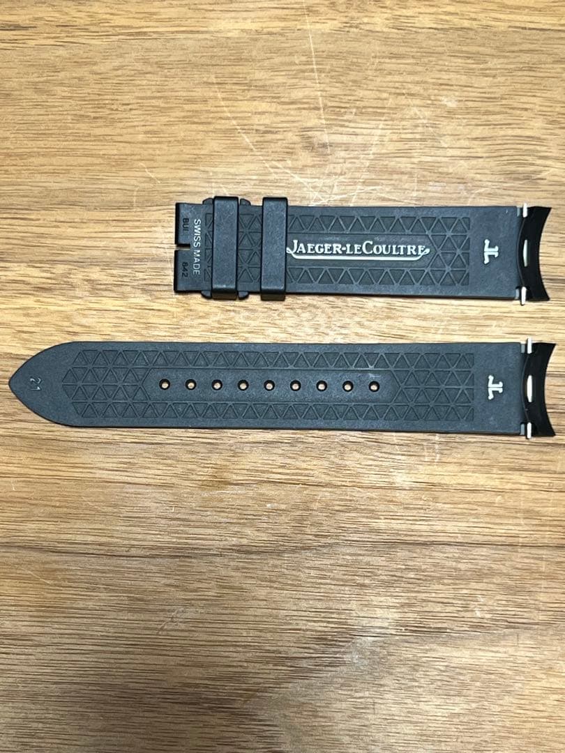 【新品未使用】ジャガールクルト ポラリスデイト ラバーベルト黒21/20