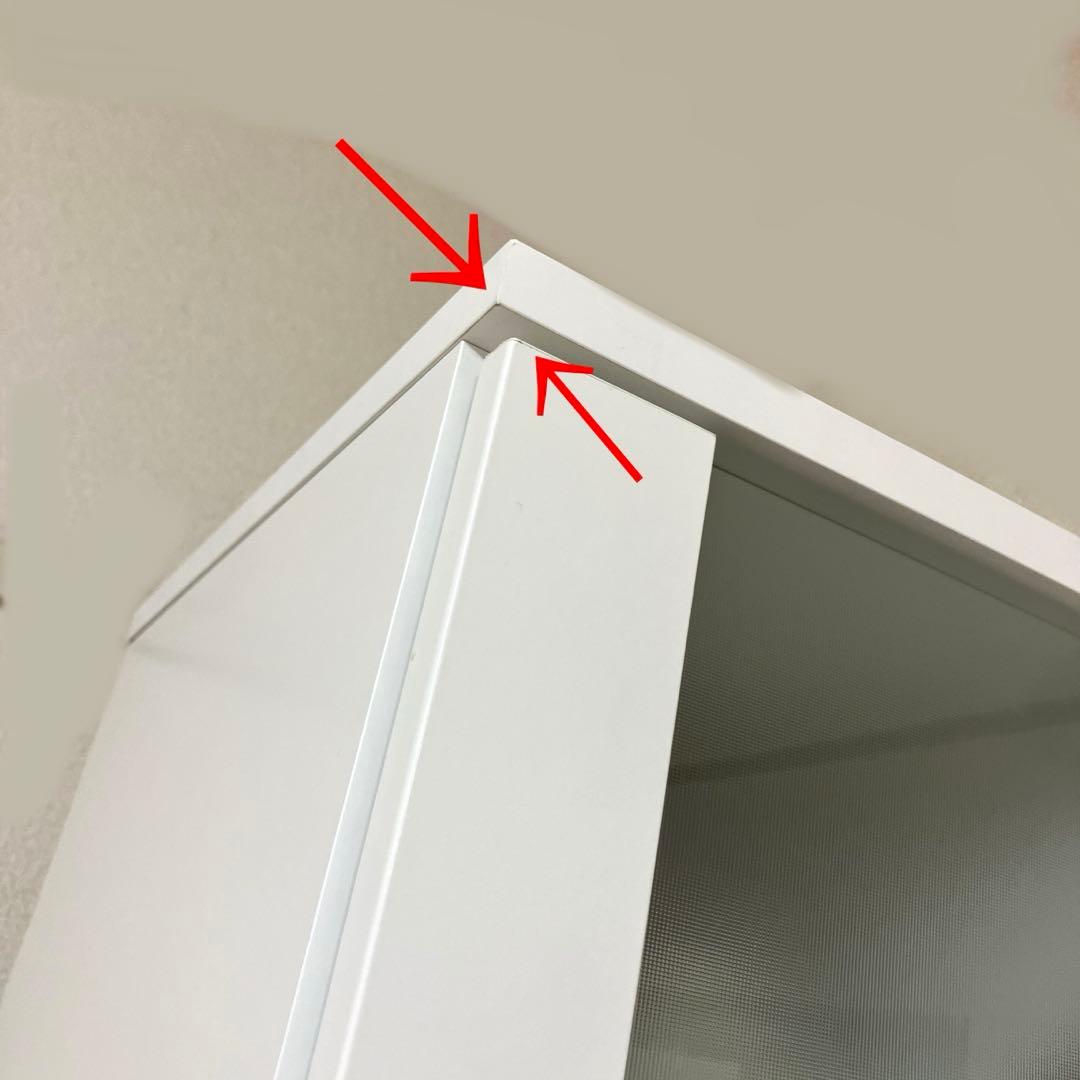 ニトリ　キッチン　棚　ガラス戸　スリム　ホワイト スリム収納　食器棚　30cm