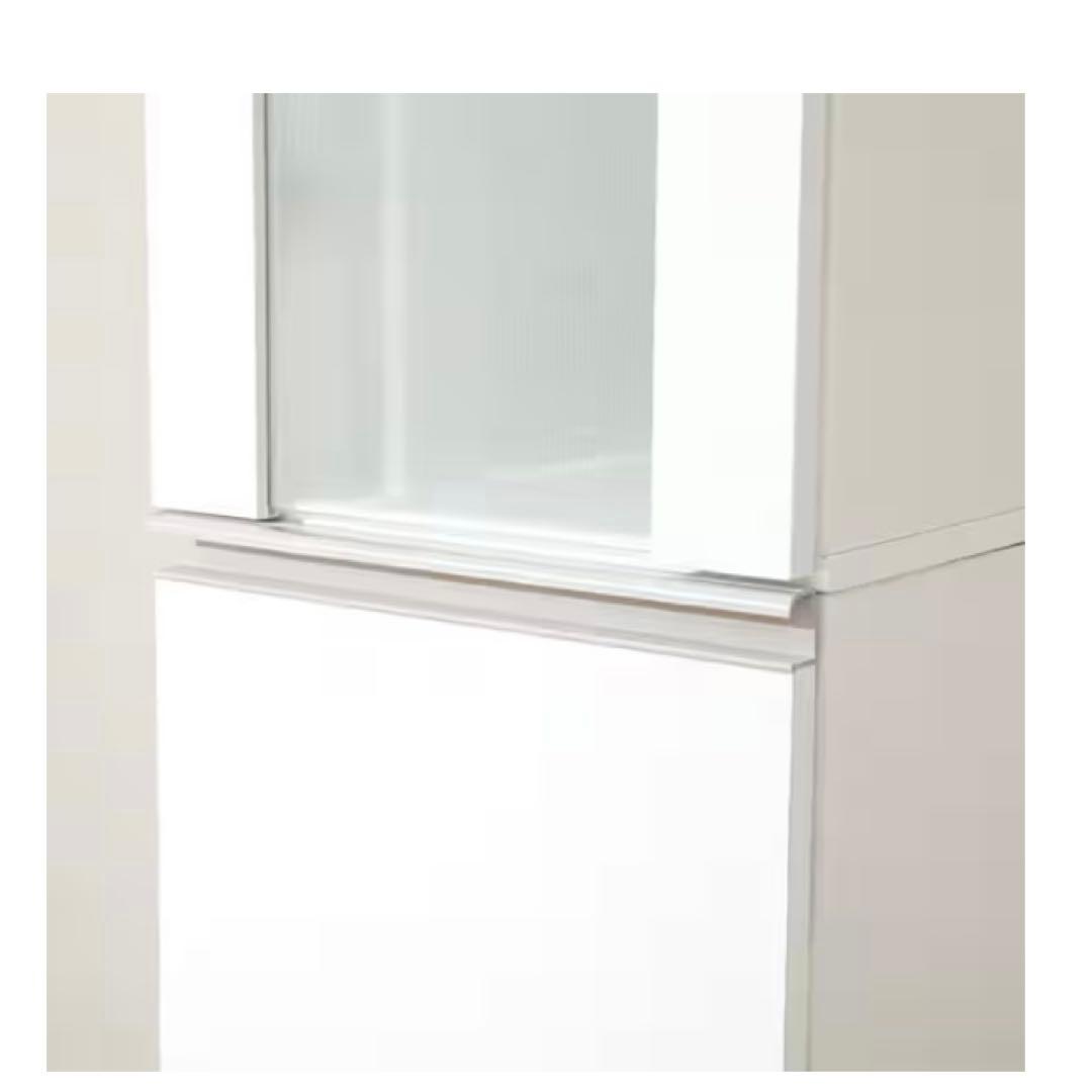 ニトリ　キッチン　棚　ガラス戸　スリム　ホワイト スリム収納　食器棚　30cm