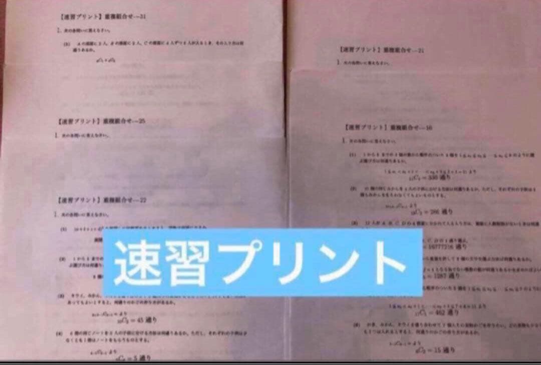 【フルセット独学可】鉄緑会 高1 数学 発展講座I/II ノート　プリント　講習